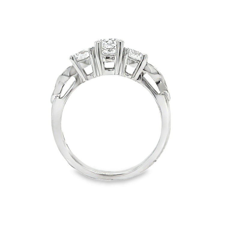 1.00TCW Three Stone Diamond Ring