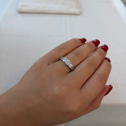1.00TCW Three Stone Diamond Ring