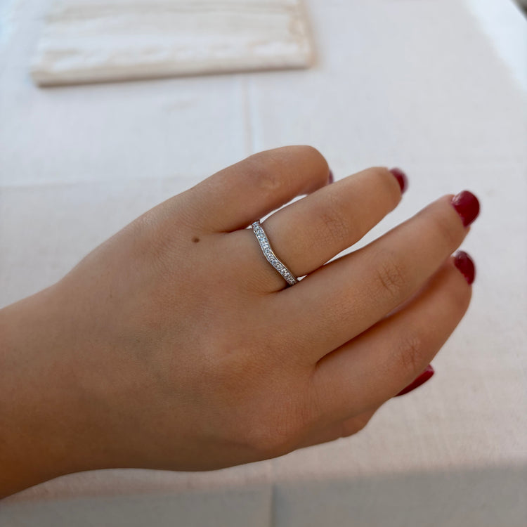 .15TCW Diamond Curved Band