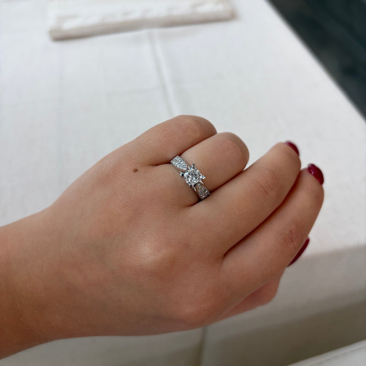 1.25TCW Princess Cut Diamond Ring