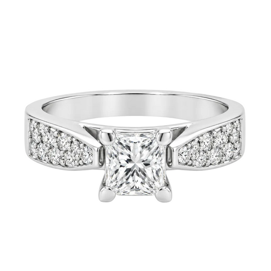 1.25TCW Princess Cut Diamond Ring