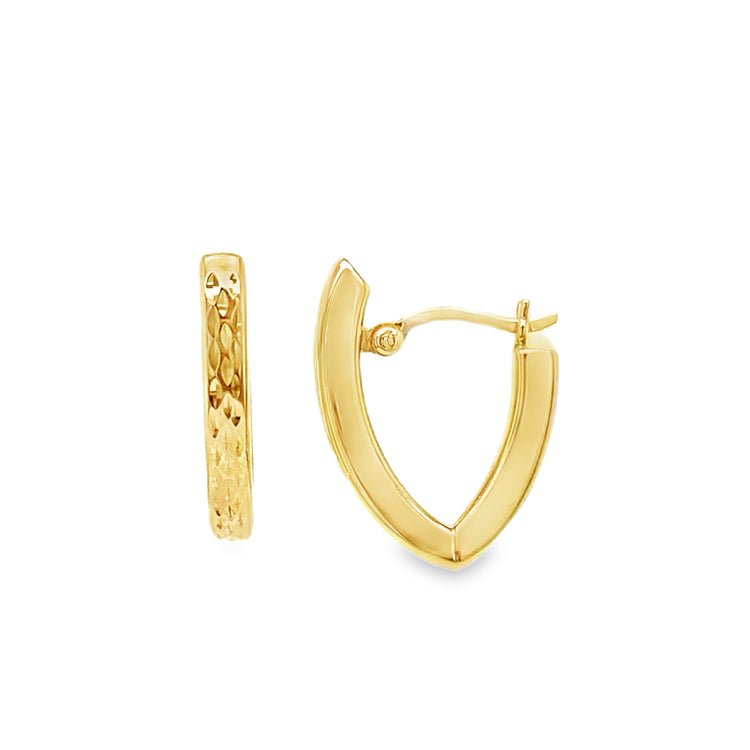 "V" Shaped Hoop Earrings