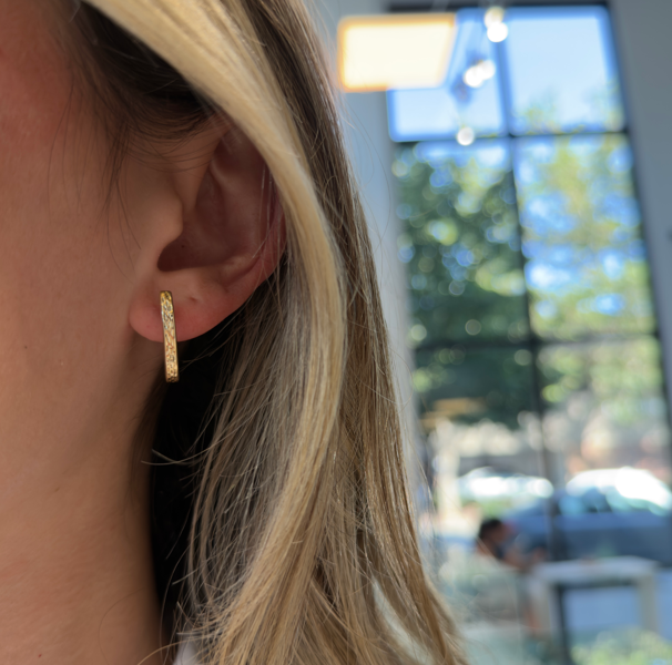 "V" Shaped Hoop Earrings