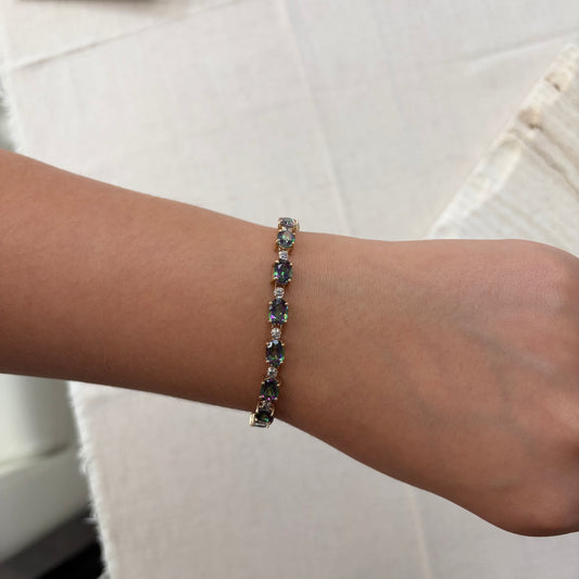 Mystic Topaz & Diamond Bracelet