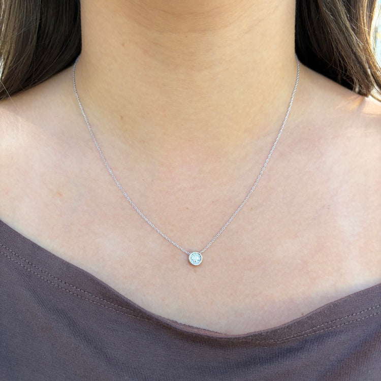.25TCW Diamond Station Necklace