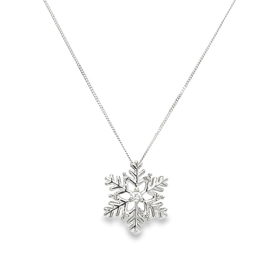 Diamond Snowflake Necklace