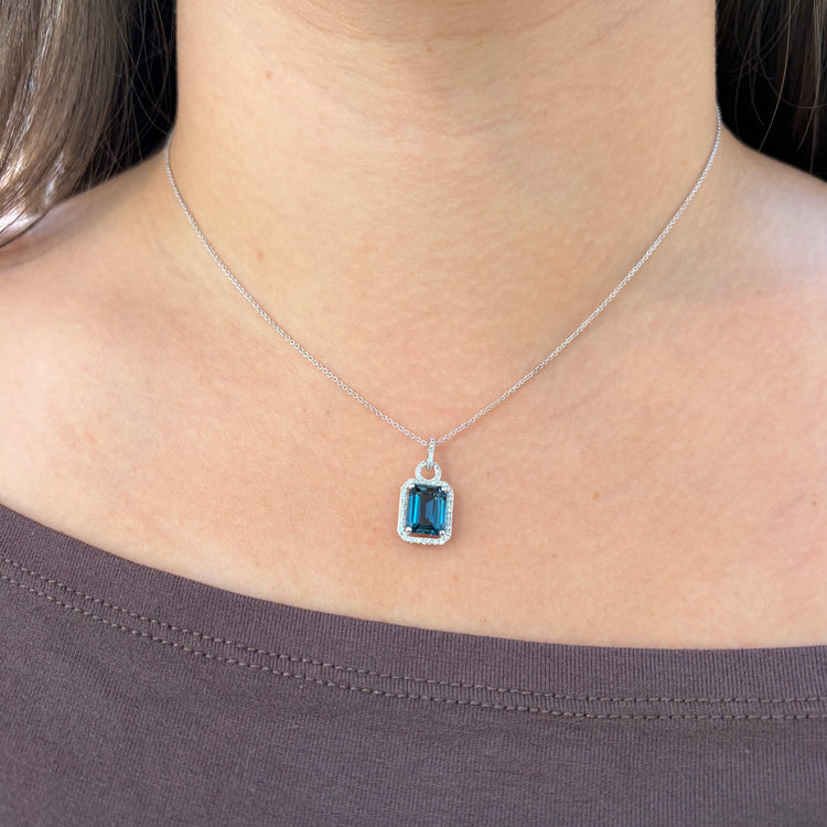 London Topaz & Diamond Necklace