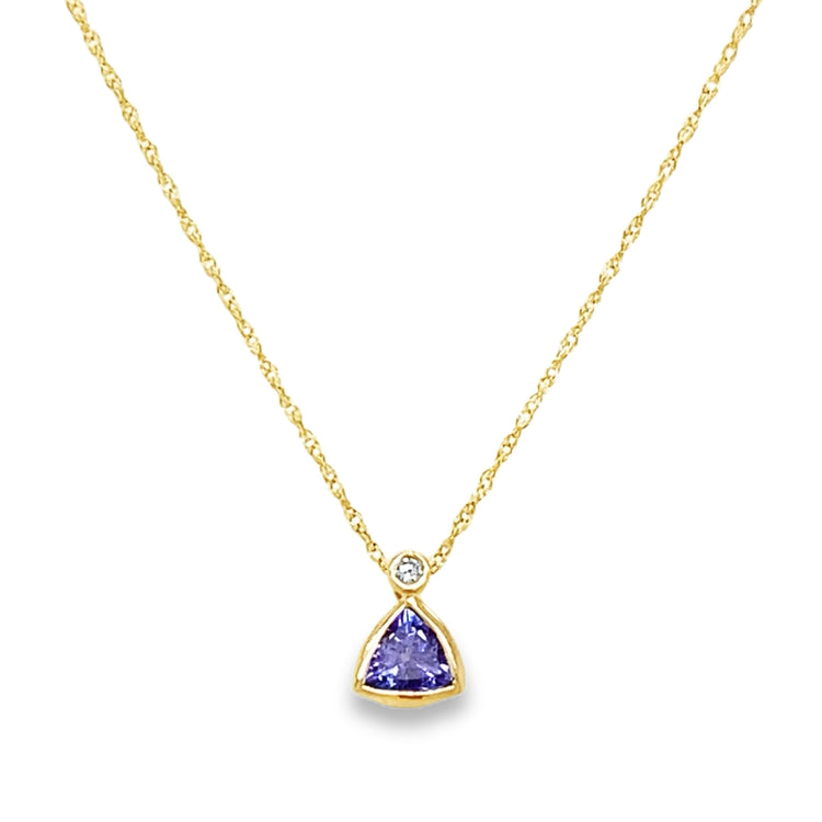 18.5 Inch Tanzanite & Diamond Necklace