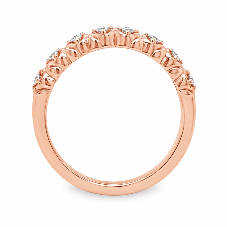 18K Rose Gold Diamond Band
