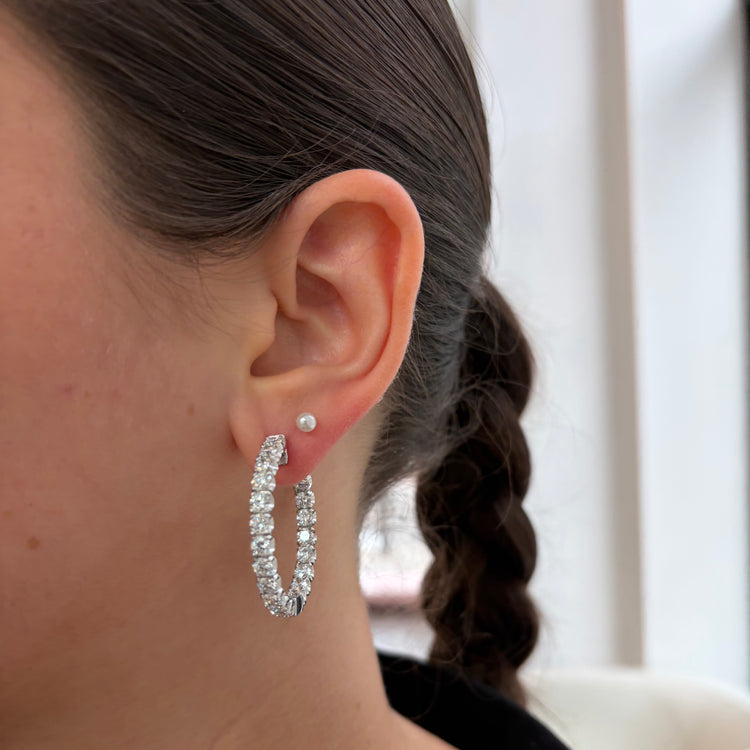 7.00TCW Diamond Hoops