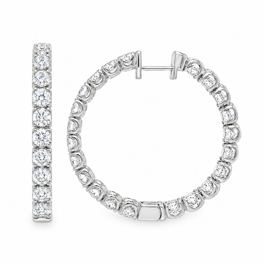 7.00TCW Diamond Hoops