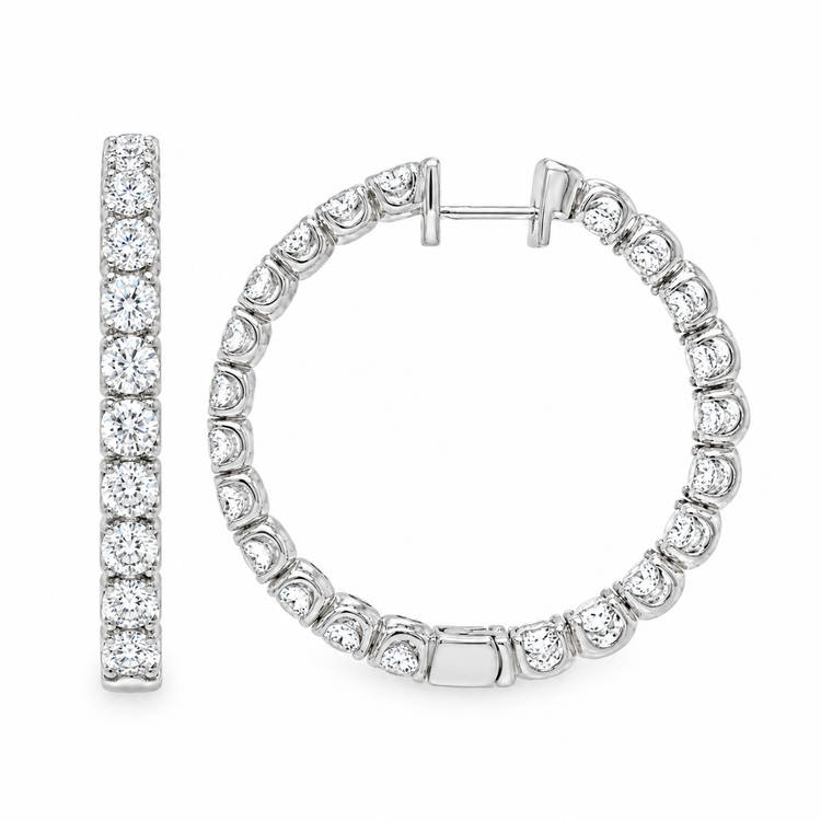 7.00TCW Diamond Hoops