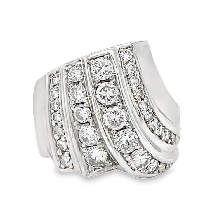 1.47TCW Multi Row Diamond Ring