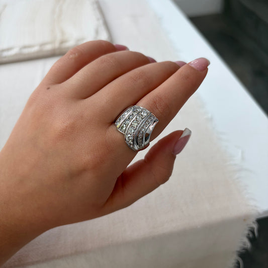 1.47TCW Multi Row Diamond Ring