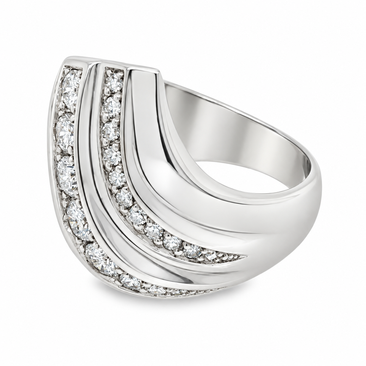 1.47TCW Multi Row Diamond Ring