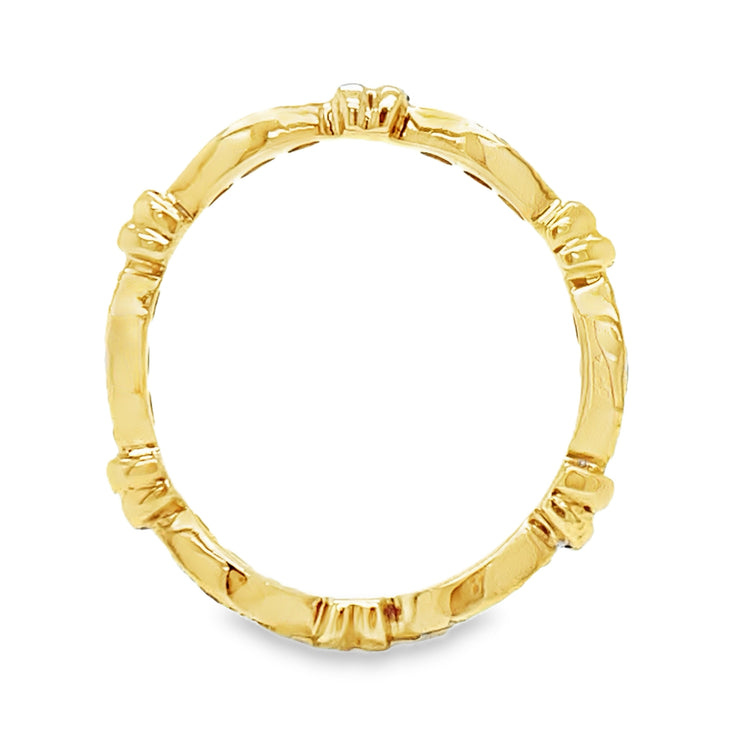 Yellow & White Gold Diamond Band