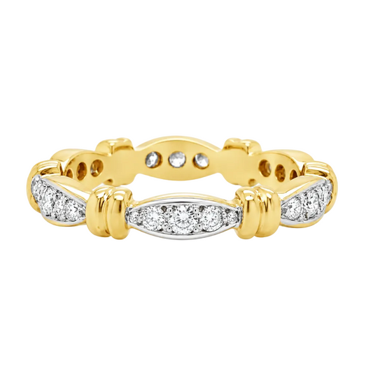 .25TCW Yellow & White Gold Diamond Band