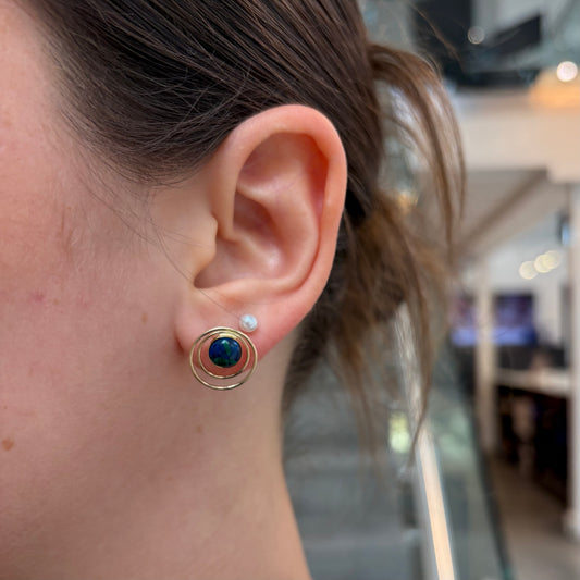 Azurite Malachite Orbit Studs