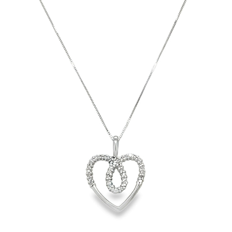 19.5 Inch Diamond Heart Necklace