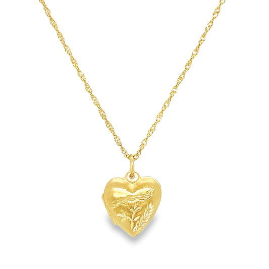 Diamond Cut Heart Locket