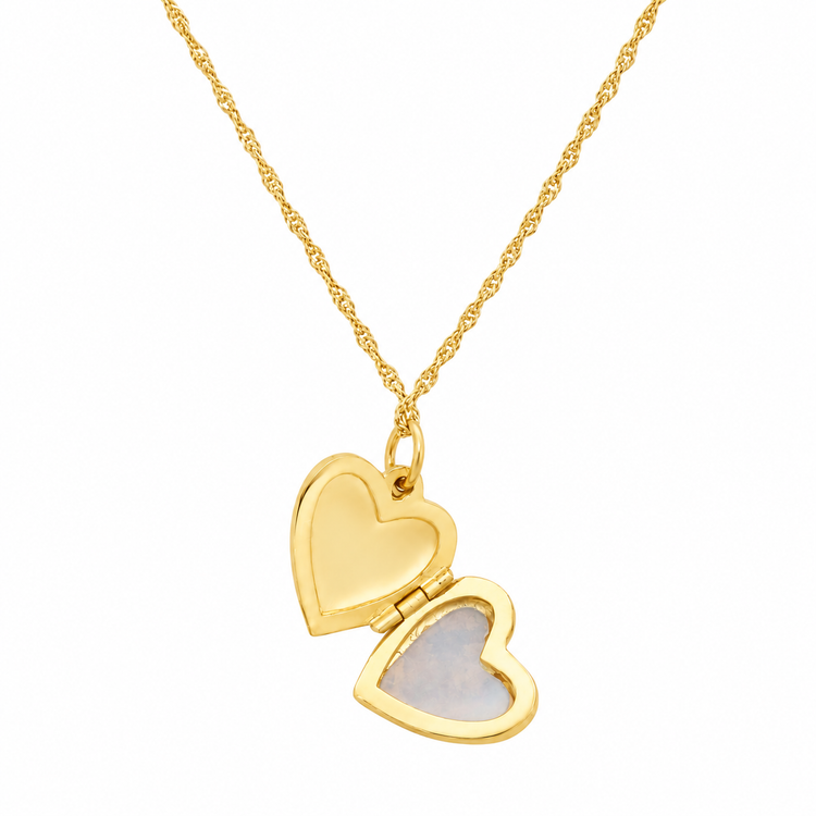 Diamond Cut Heart Locket