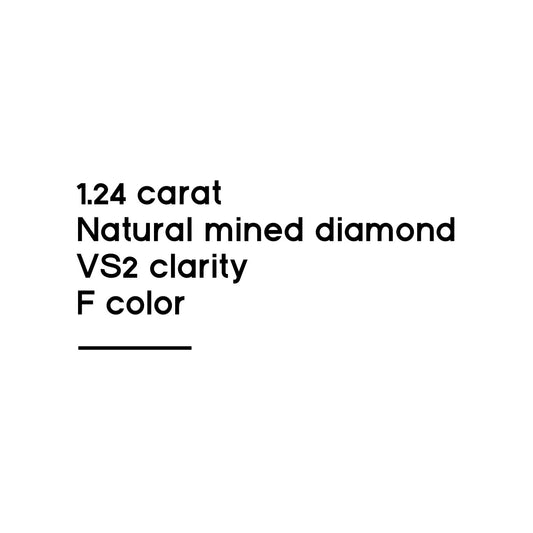1.24CT Square Emerald Cut Diamond