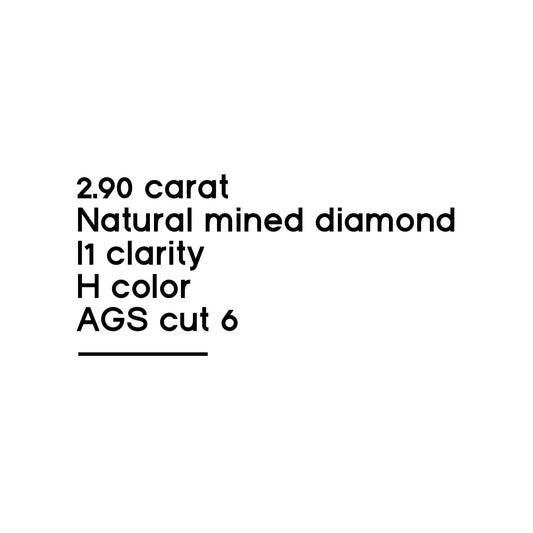 2.90CT Round Brilliant Cut Diamond