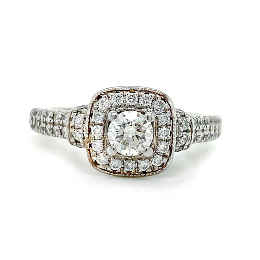 .55TCW Diamond Halo Ring