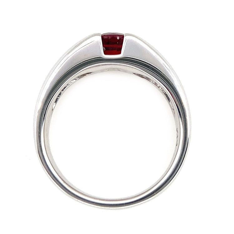 Half Bezel Ruby Solitaire Ring