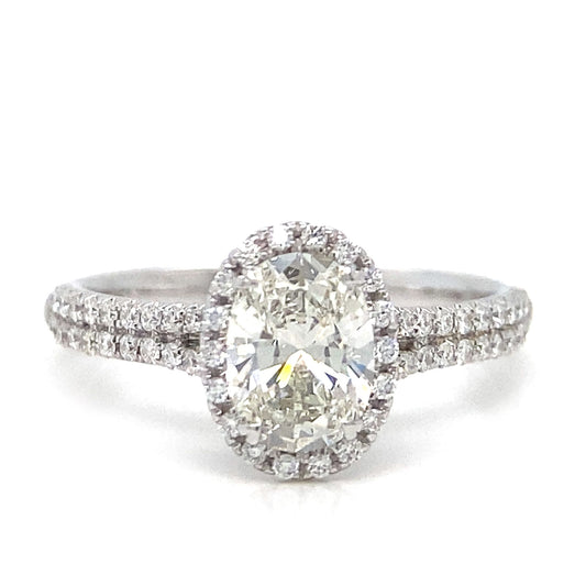 1.33TCW Double Row Split Shank Diamond Ring