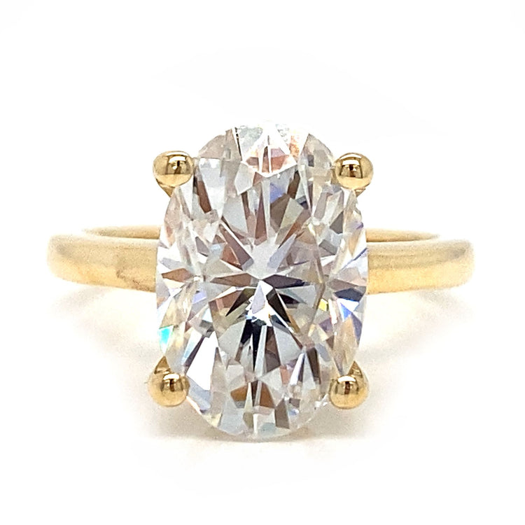 4.00CT Oval Moissanite Ring by Noam Carver