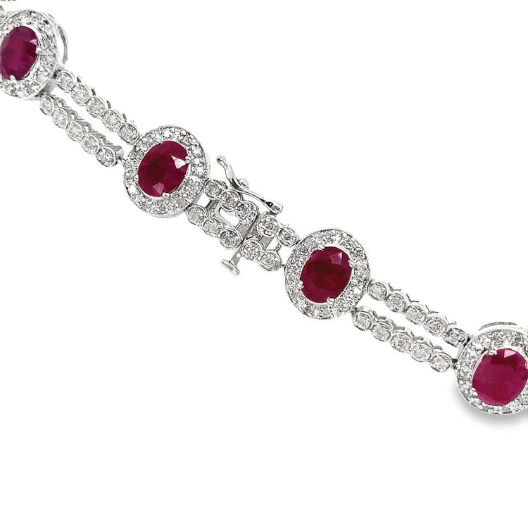 Ruby & Diamond Eternity Necklace