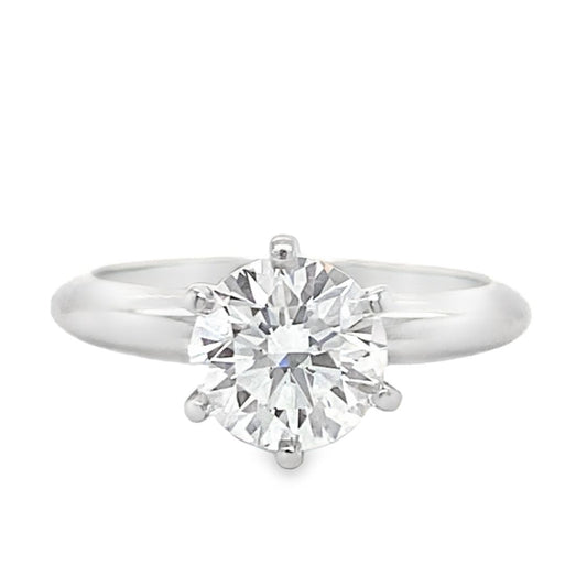 Platinum 6 Prong Diamond Solitaire Ring