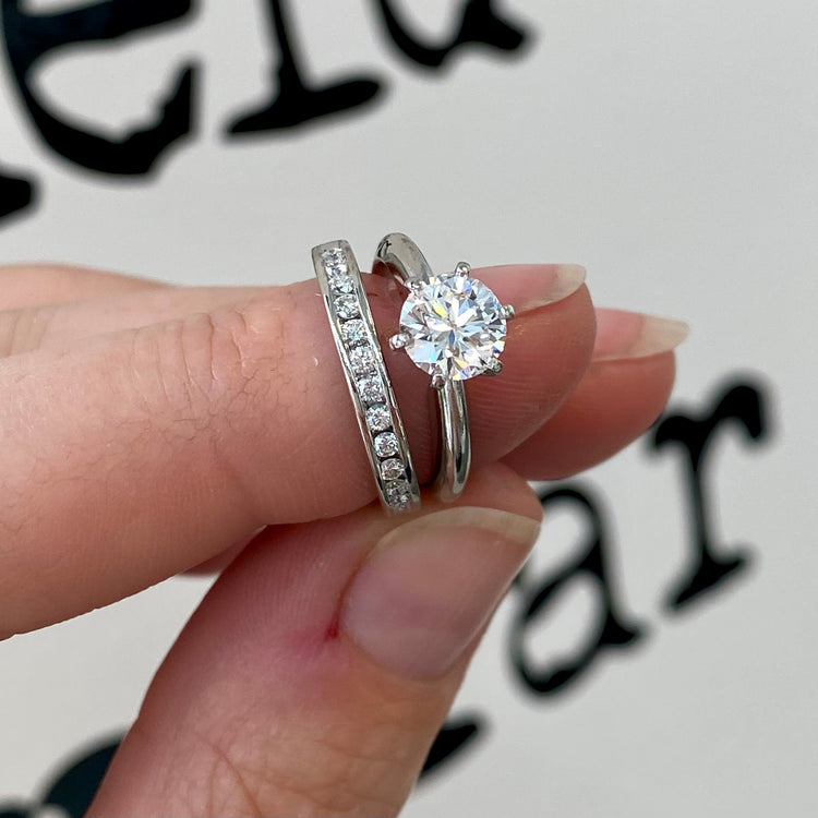 Platinum 6 Prong Diamond Solitaire Ring