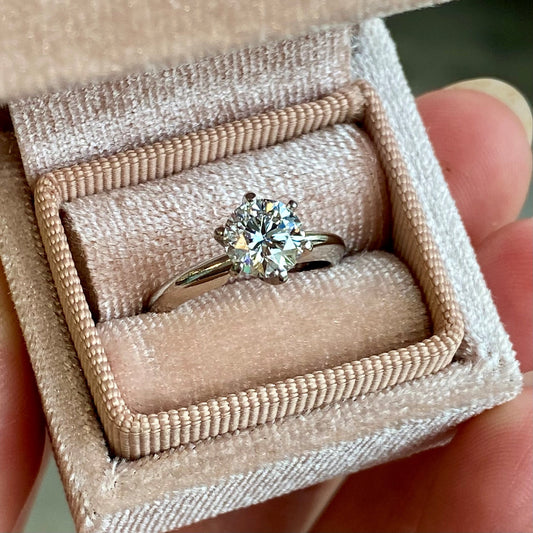 Platinum 6 Prong Diamond Solitaire Ring