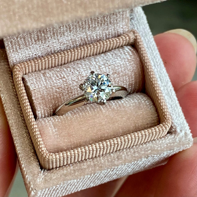 Platinum 6 Prong Diamond Solitaire Ring