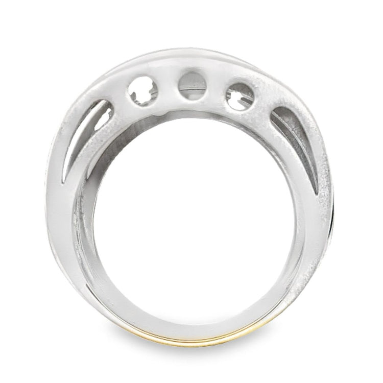 Wide Diamond Layer Ring