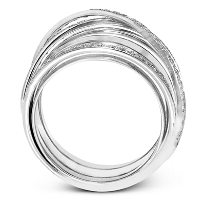 Diamond Crossover Ring by Simon G