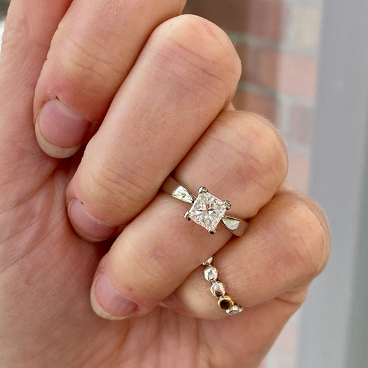 1.40CT Princess Cut Diamond Solitaire