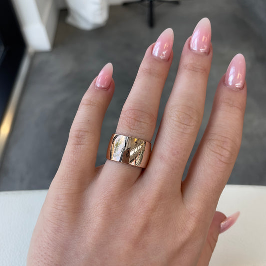 12mm Wide Comfort Fit Rose Band