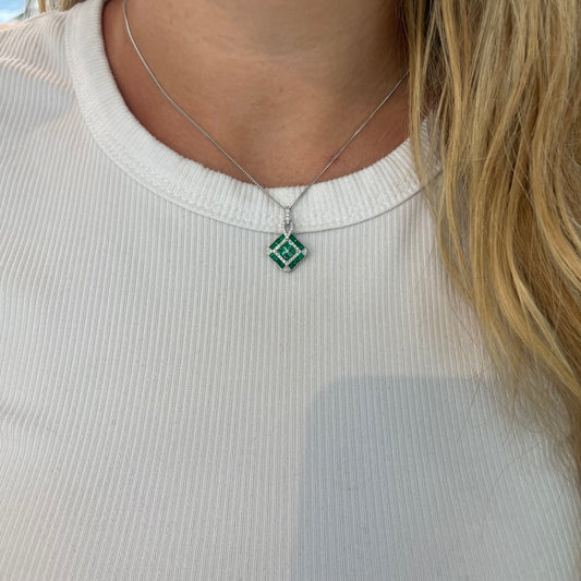 Emerald & Diamond Pendant