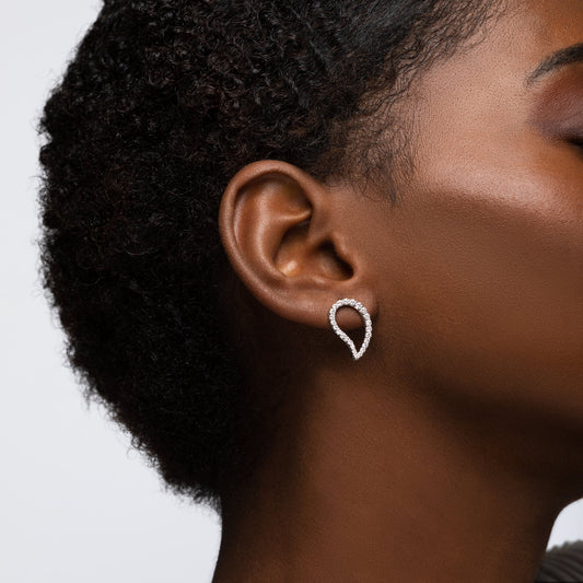 Large Petale Diamond Earrings by Birks