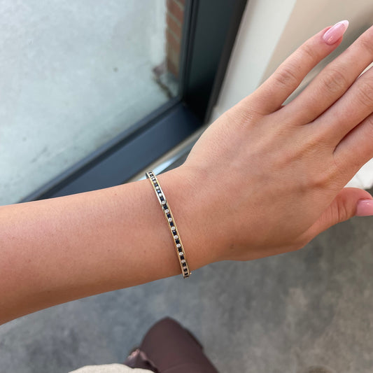 Channel Set Sapphire & Diamond Bangle
