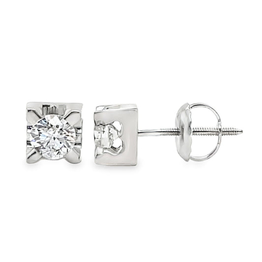 .50TCW Illusion Setting Diamond Studs