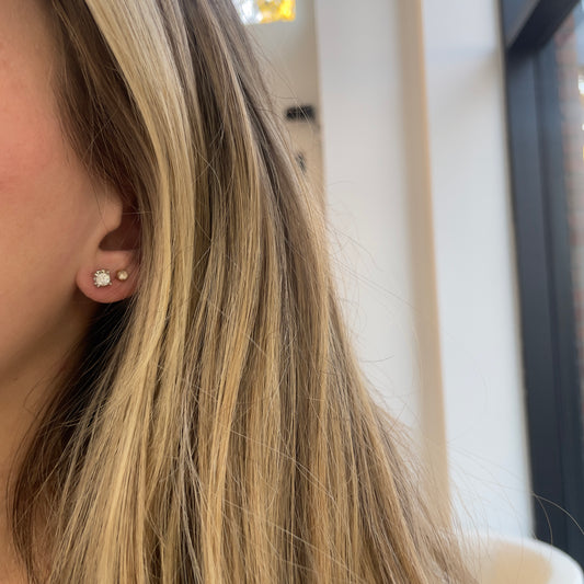 .50TCW Illusion Setting Diamond Studs