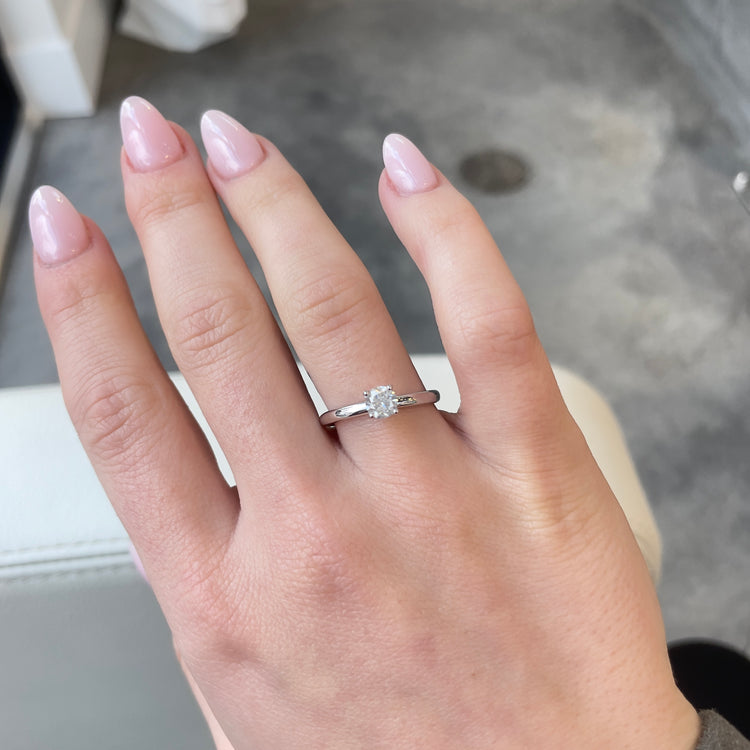 .50CT Dainty Diamond Solitaire Ring