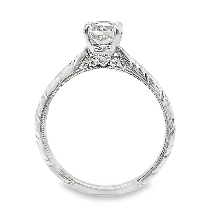 English Cut Diamond Solitaire Ring by Kirk Kara