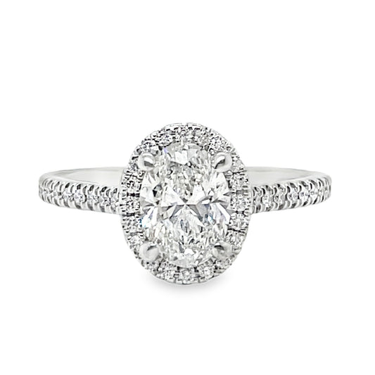 Oval Lab Grown Diamond Halo Ring