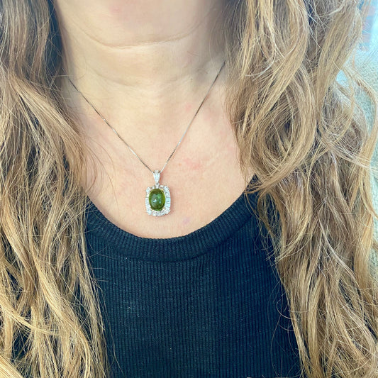 Tourmaline & Diamond Pendant