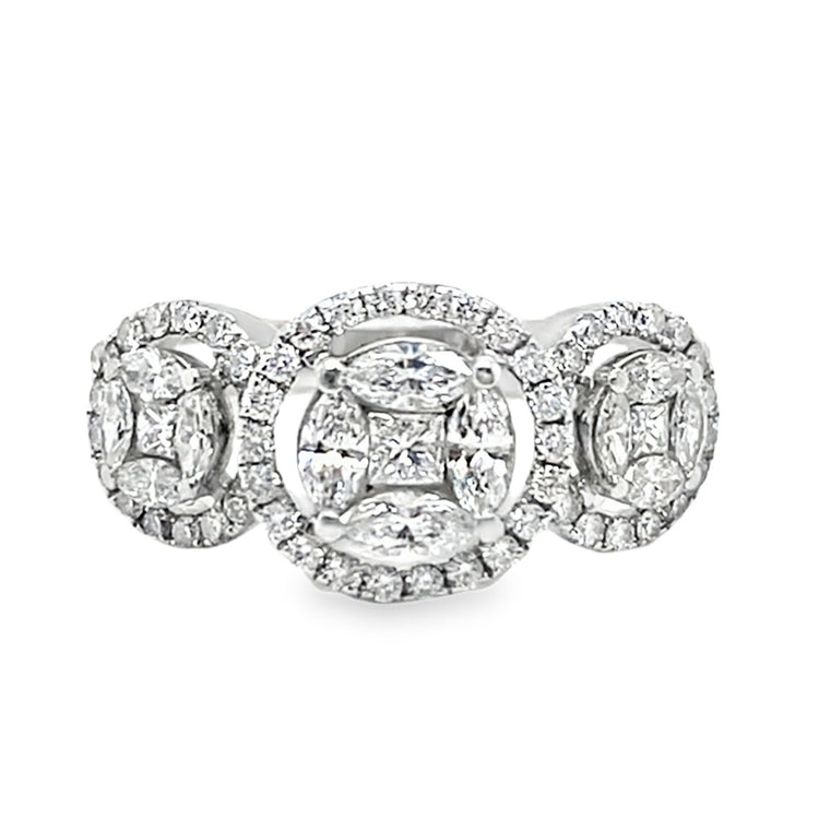 1.06TCW Diamond Cluster Ring